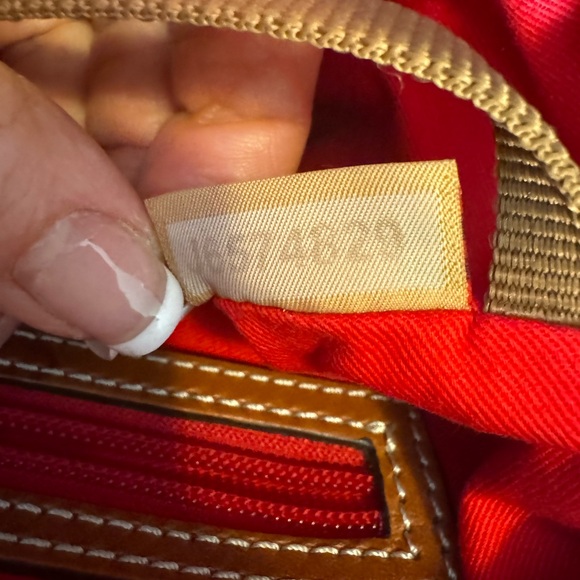 EUC-DOONEY & BOURKE RED CROCO SATCHEL WITH SHOULDER STRAP - Picture 11 of 15